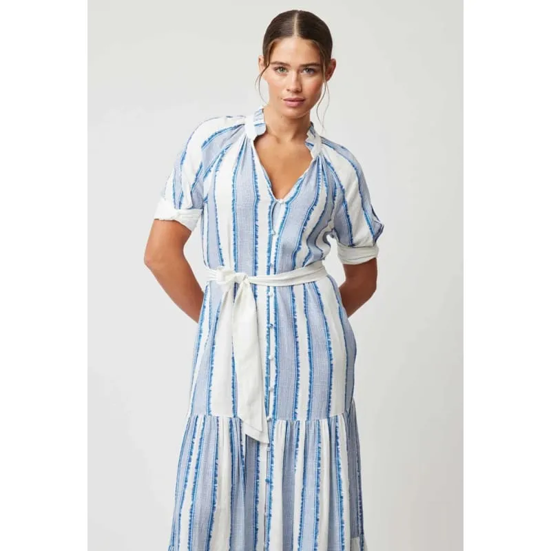 Scala Linen Viscose Maxi Dress | Sorrento Stripe