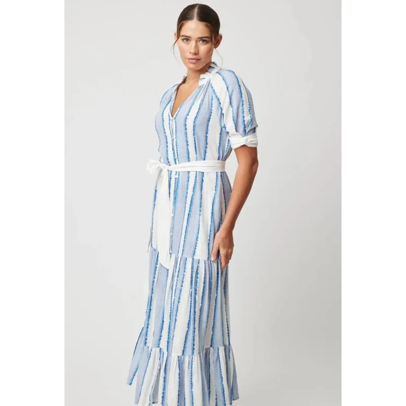 Scala Linen Viscose Maxi Dress | Sorrento Stripe