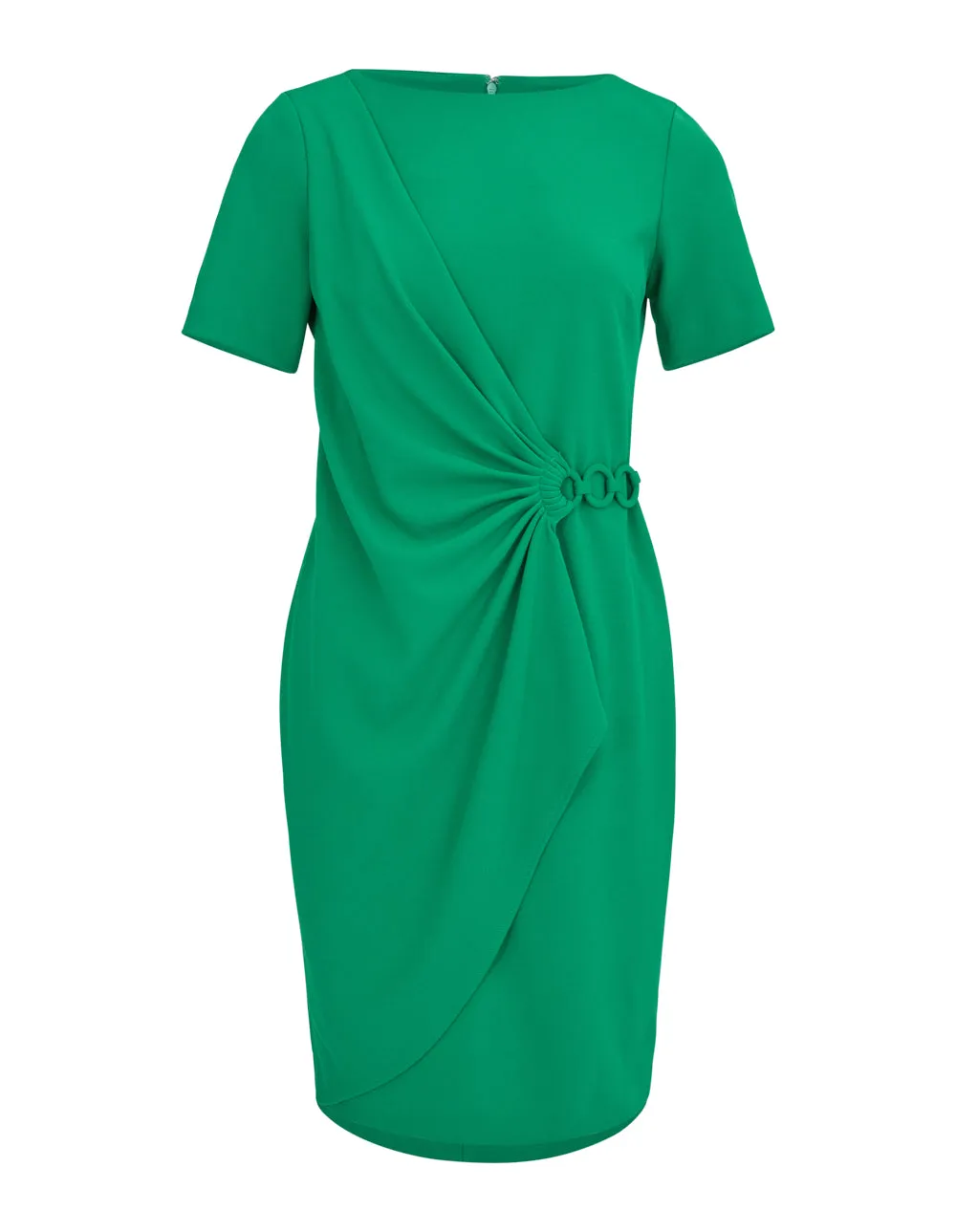 Scuba Crepe Overwrap Dress