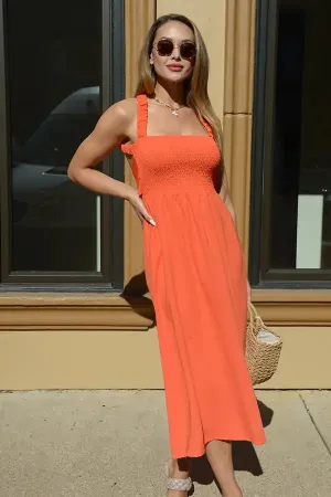 Solid Open-Back Criss Cross Maxi Dress