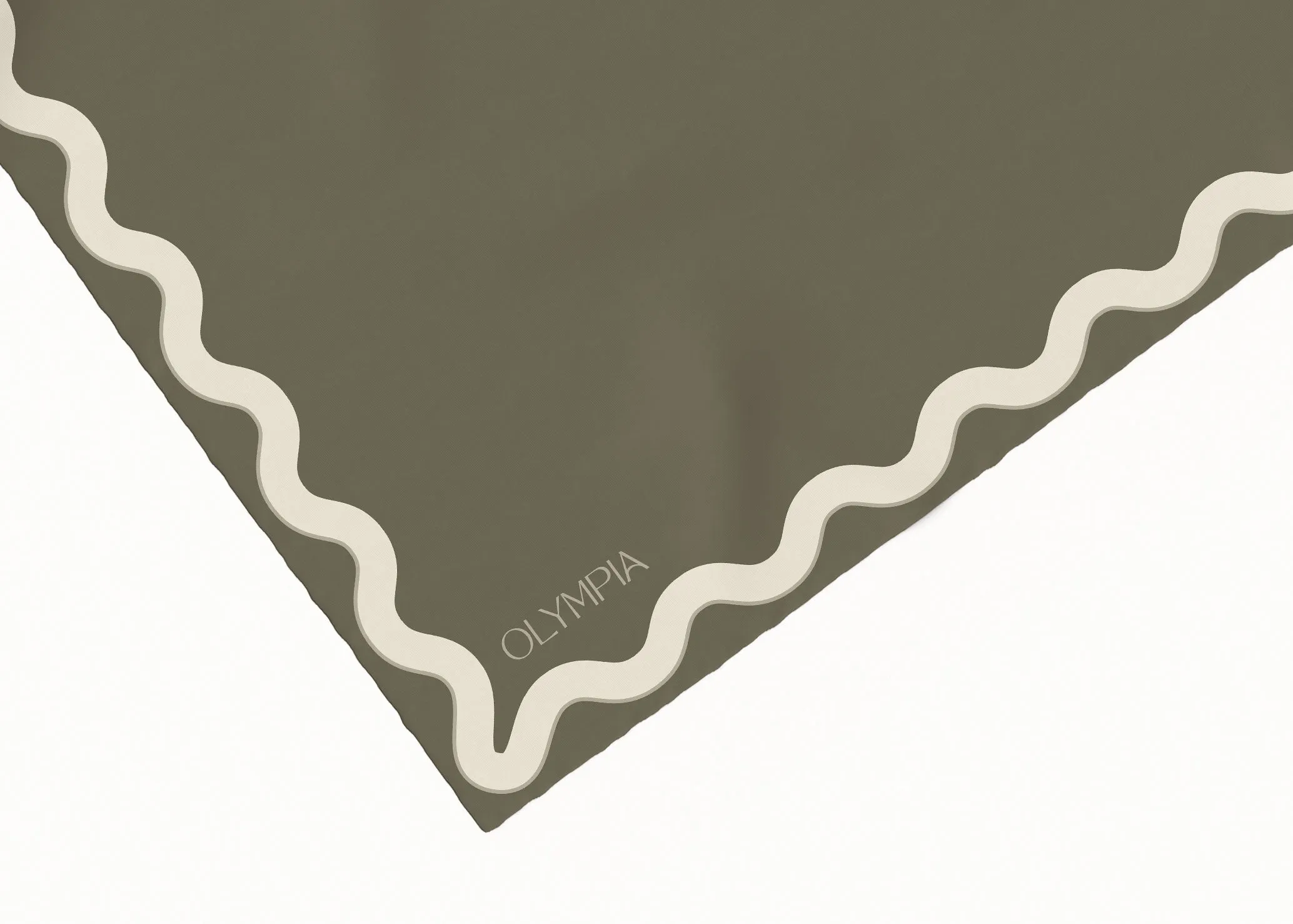 Sophie Olive Night Silk Cotton Scarf - 54x54cm