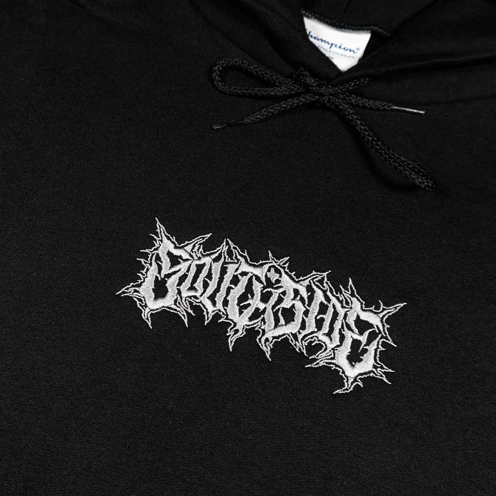 Southside Texas Champion Pullover Hoodie Black Embroidery and Screenprinted Skateshop Day