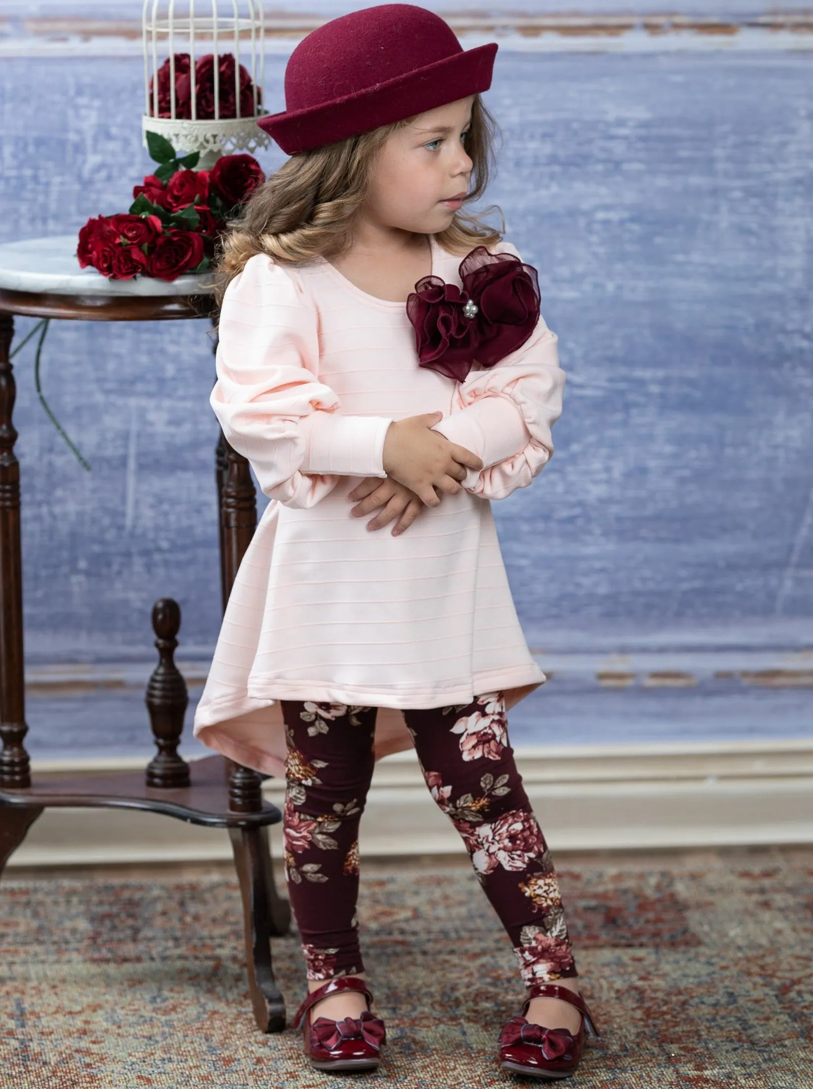 Sweet Thalia Tunic and Floral Legging Set