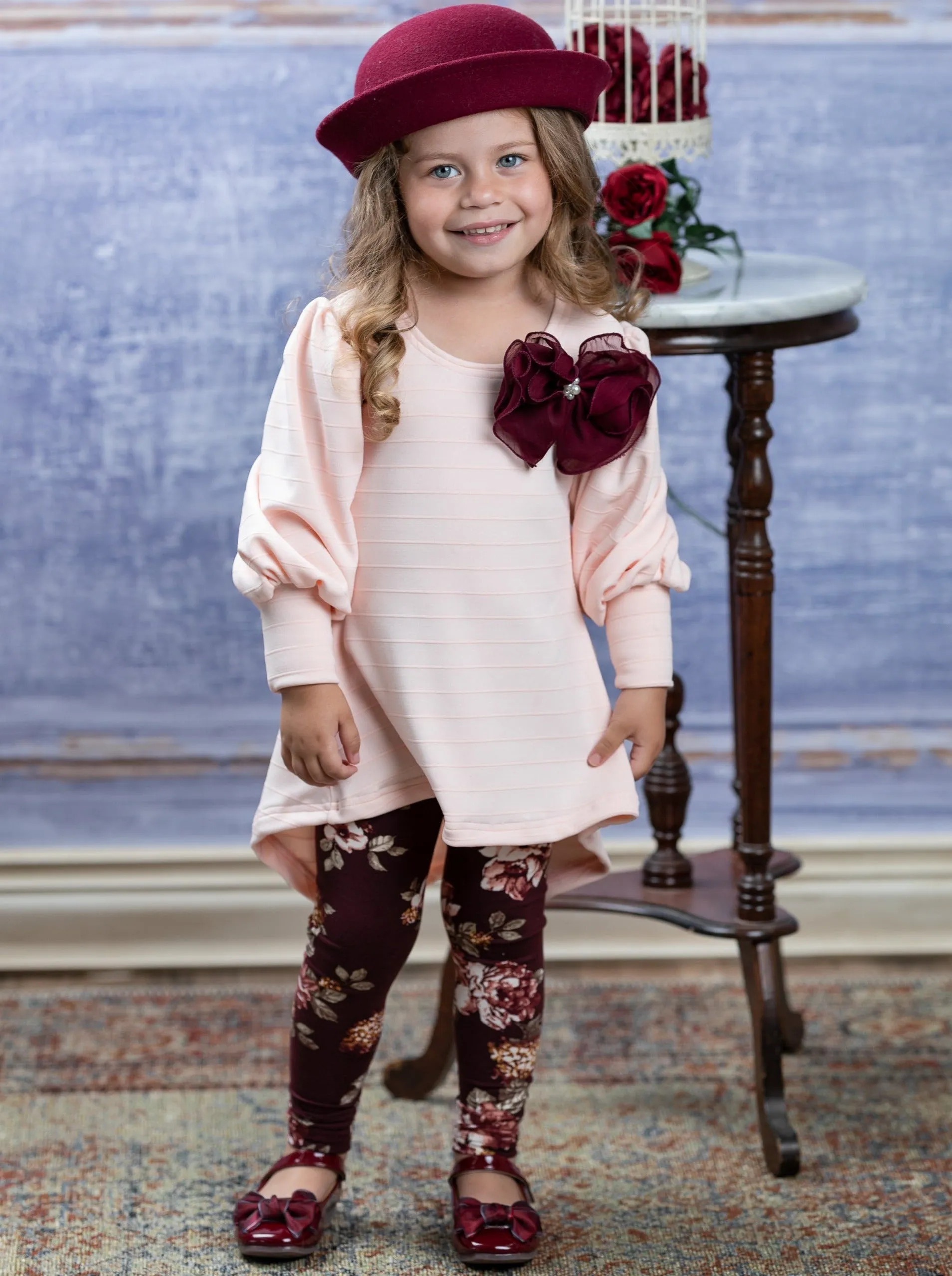 Sweet Thalia Tunic and Floral Legging Set