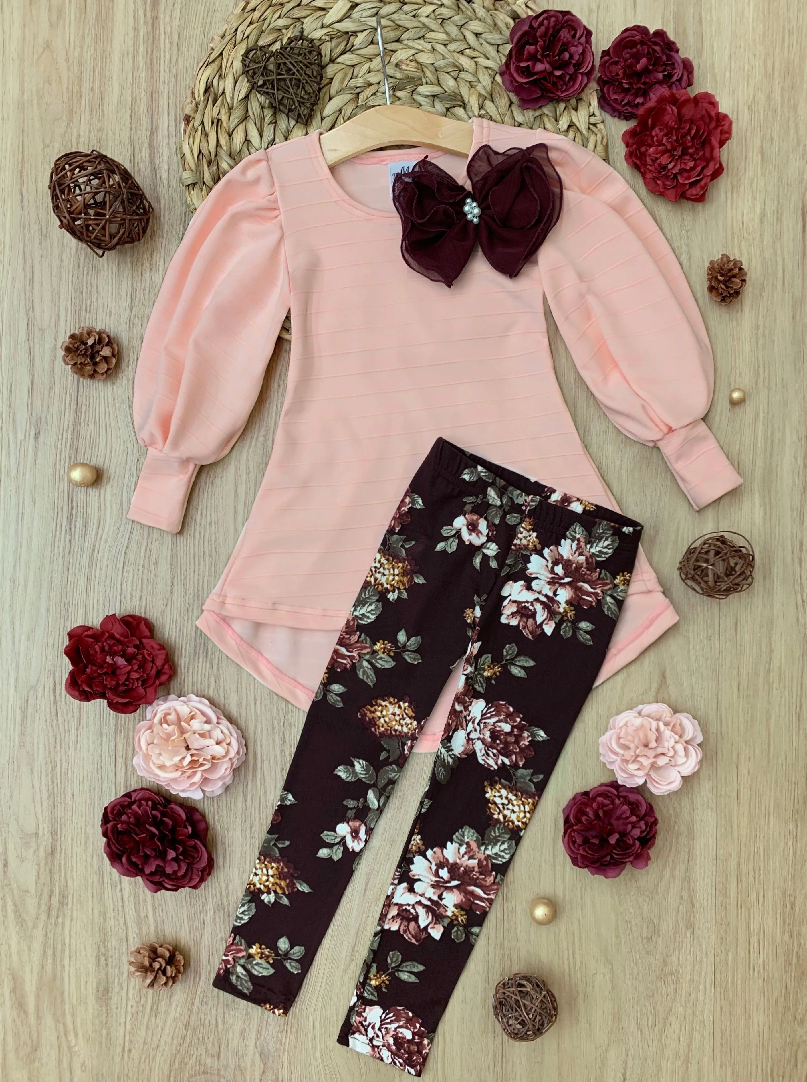 Sweet Thalia Tunic and Floral Legging Set