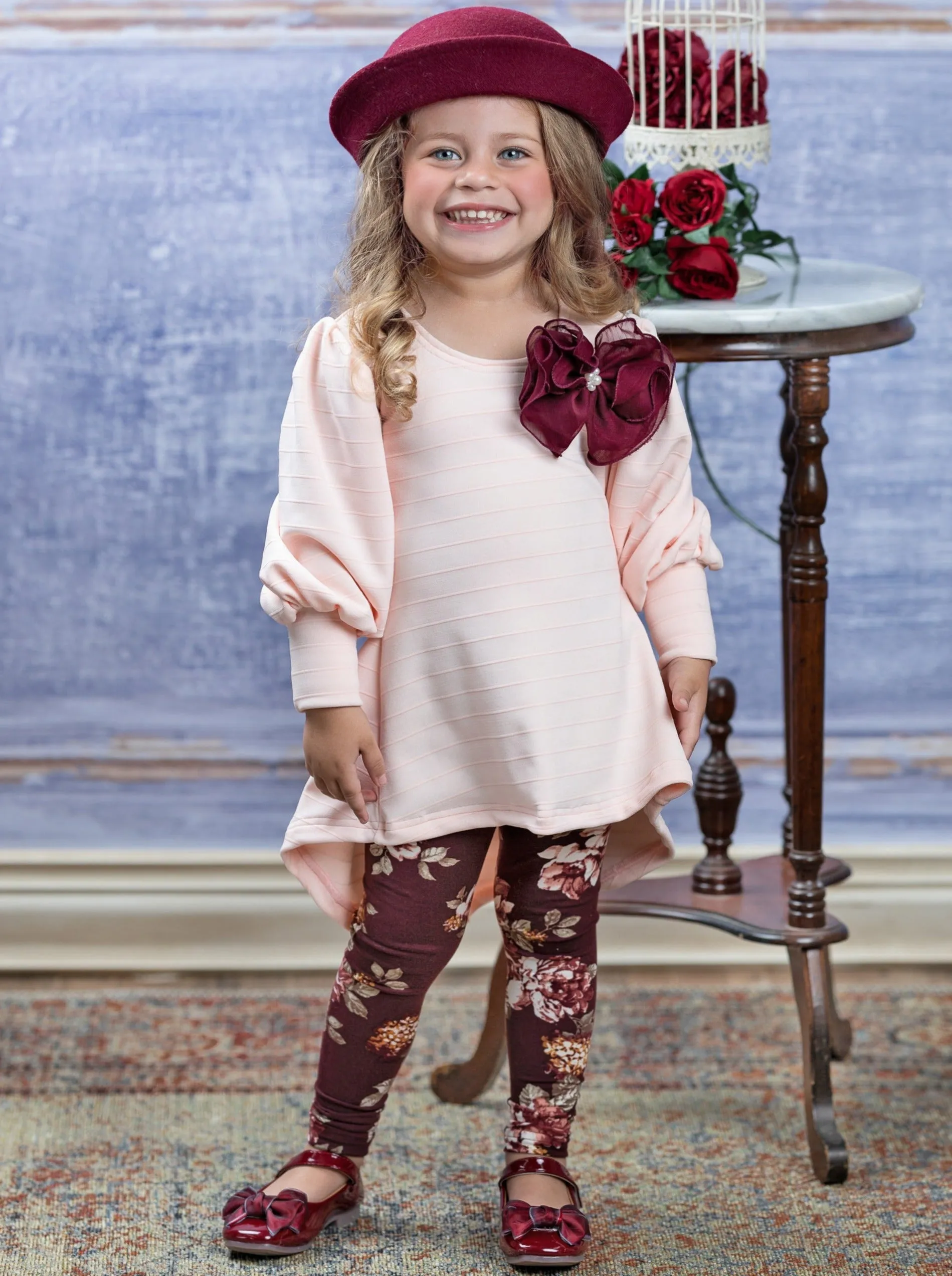 Sweet Thalia Tunic and Floral Legging Set