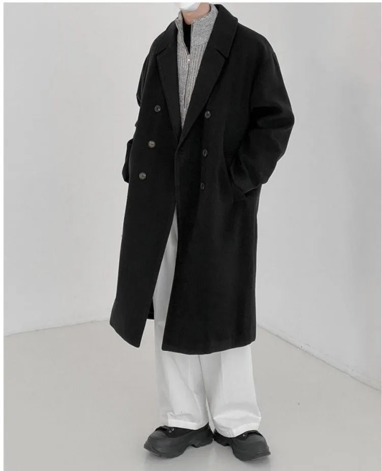 Thickened Woolen Mid-length Coat