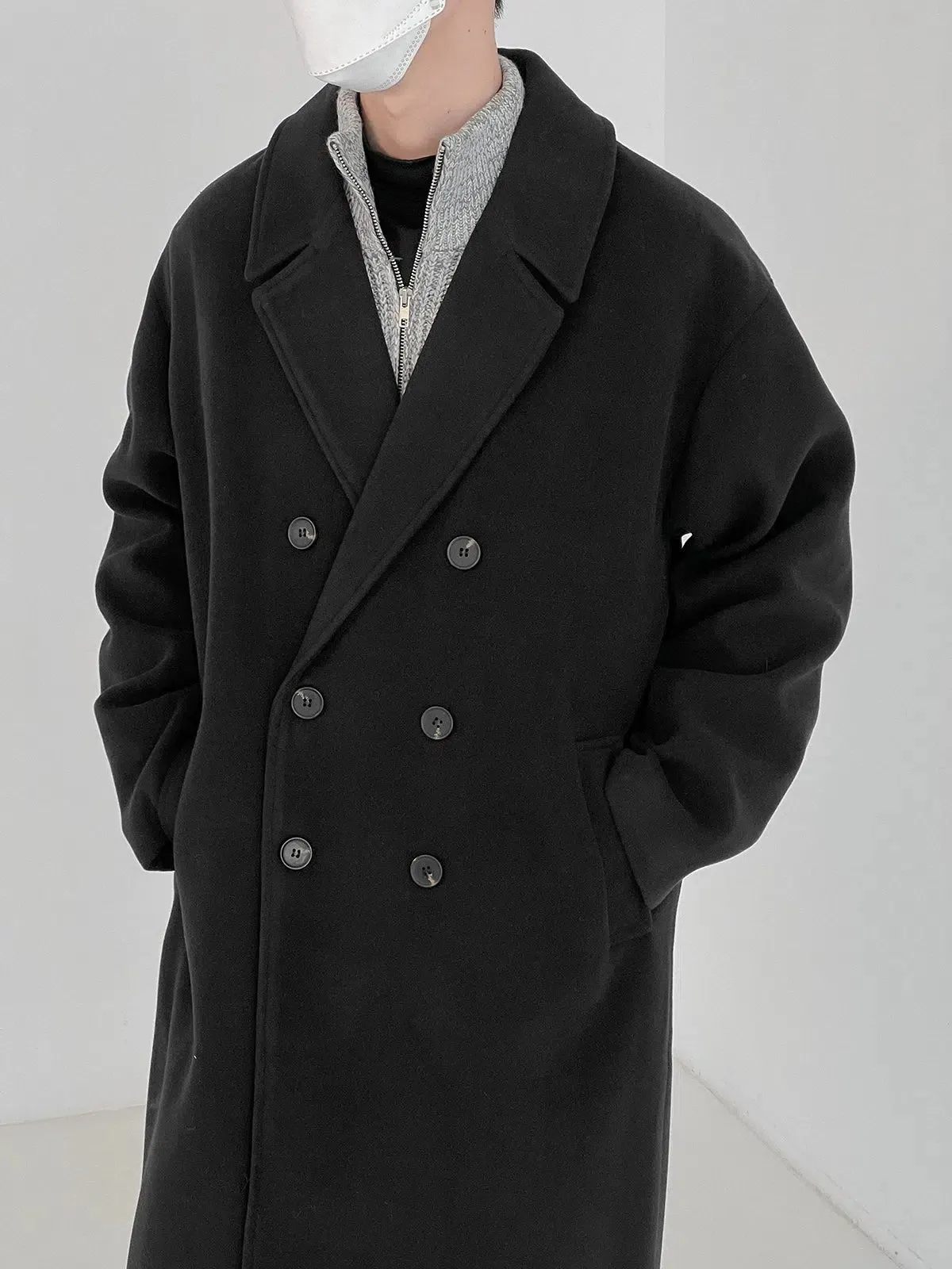 Thickened Woolen Mid-length Coat