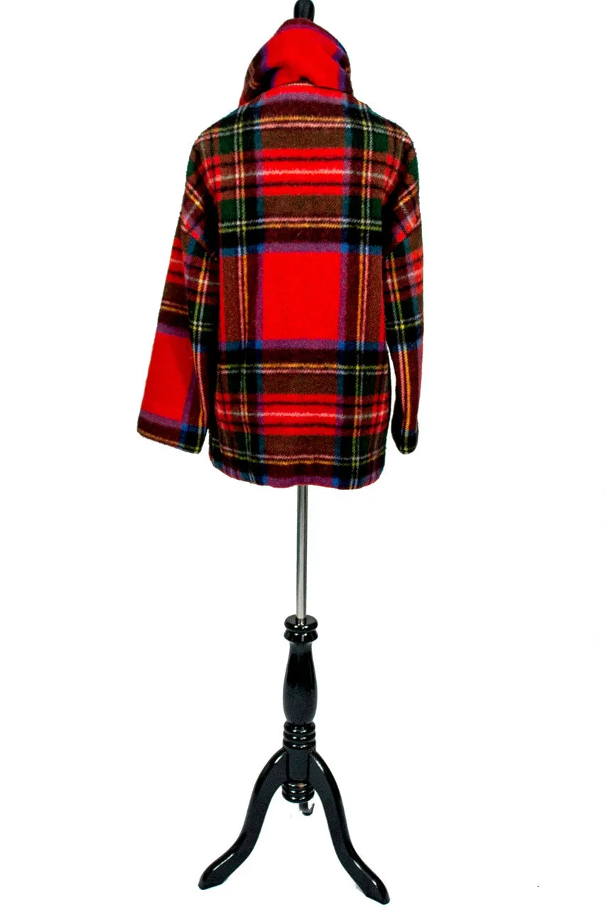 Vintage 1960s coat and scarf Red Plaid Bill Atkinson glen of Michigan SOLD