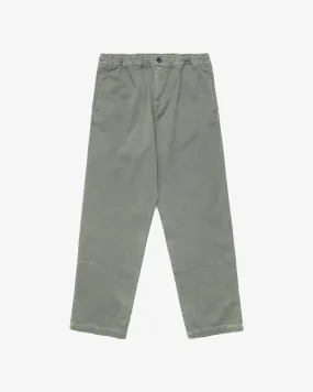 Washed Cotton Twill Cropped Chino Pant