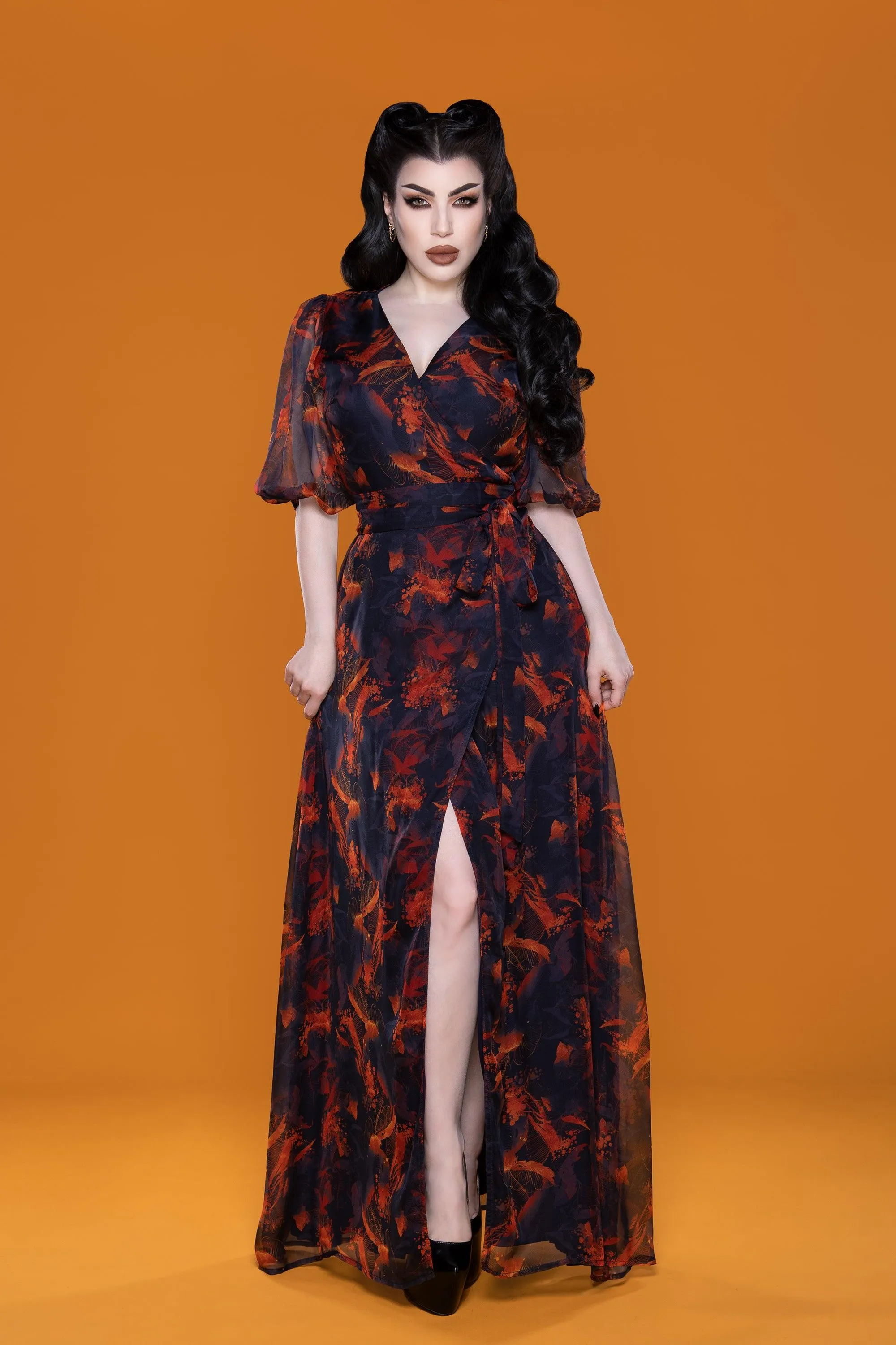 Winona Maxi Dress - Autumn Leaves