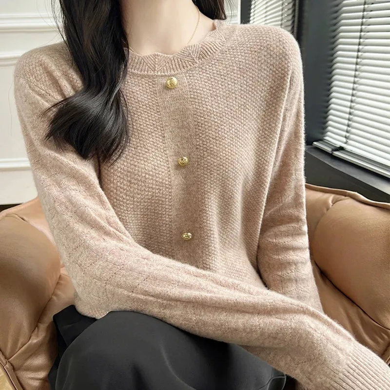 Wool Winter Sweater Casual Solid