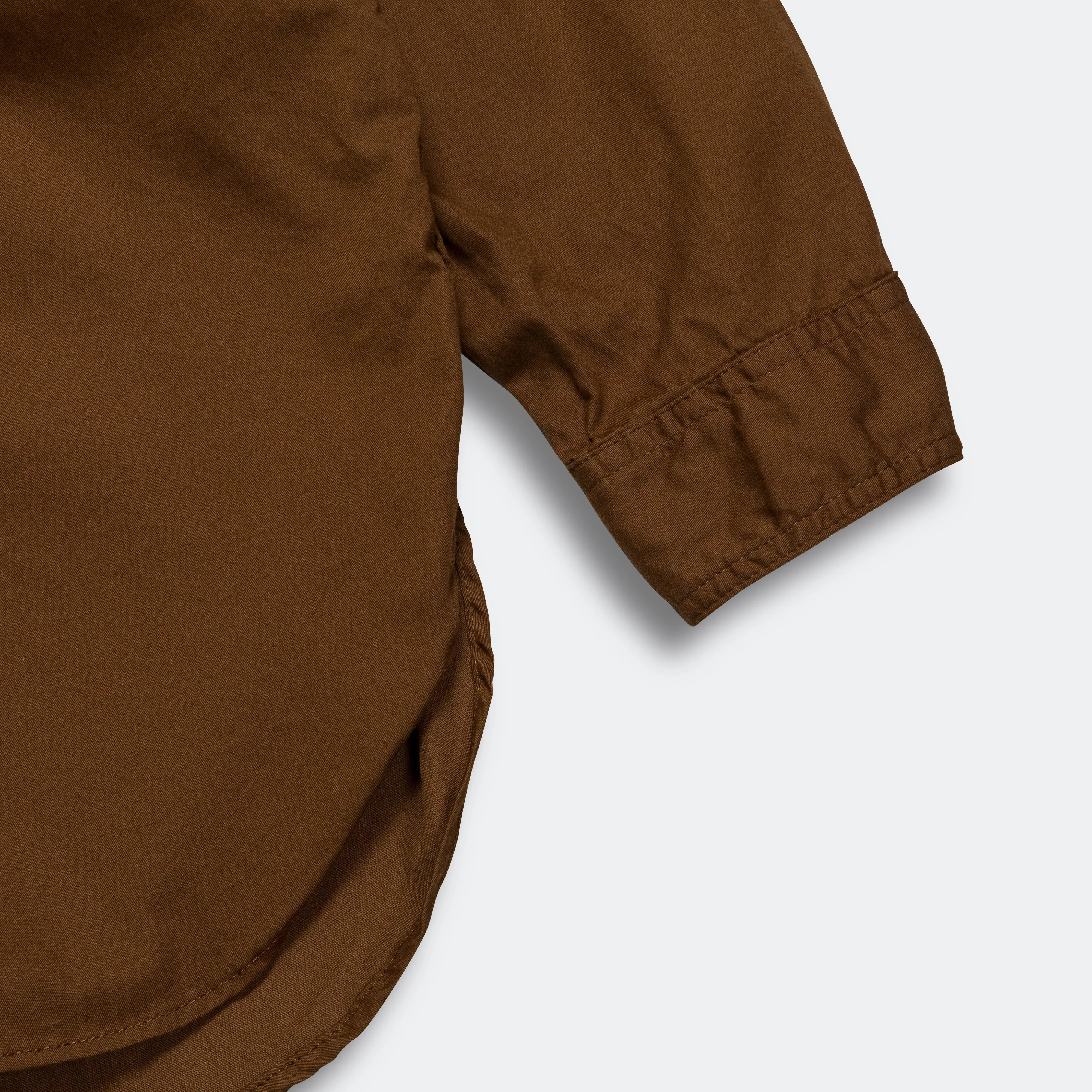 Work Shirt - Brown Cotton Micro Sanded Twill